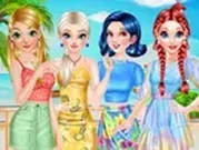 تلبيس بنات ملابس الصيف على البحر