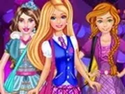 العاب تلبيس باربي في المدرسة الاميرات